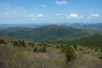 旧羅漢山の西側岩場からの眺望