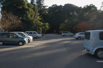 尾関山公園の駐車場