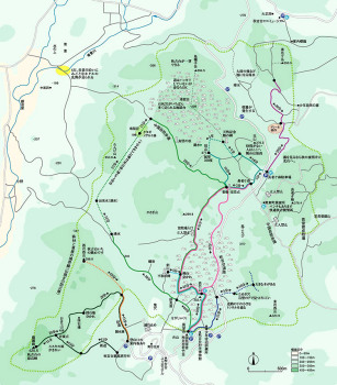 「秋吉台の自然に親しむ会」から配布されてる地図 