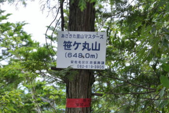 山頂の標識